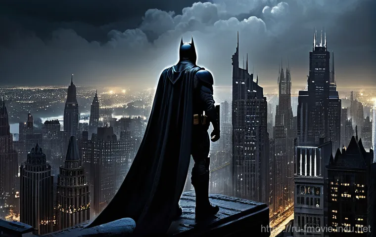 다크 나이트 영화 평론 - **Prompt:** A close-up, unsettling portrait of the Joker from *The Dark Knight*, depicted with his i...