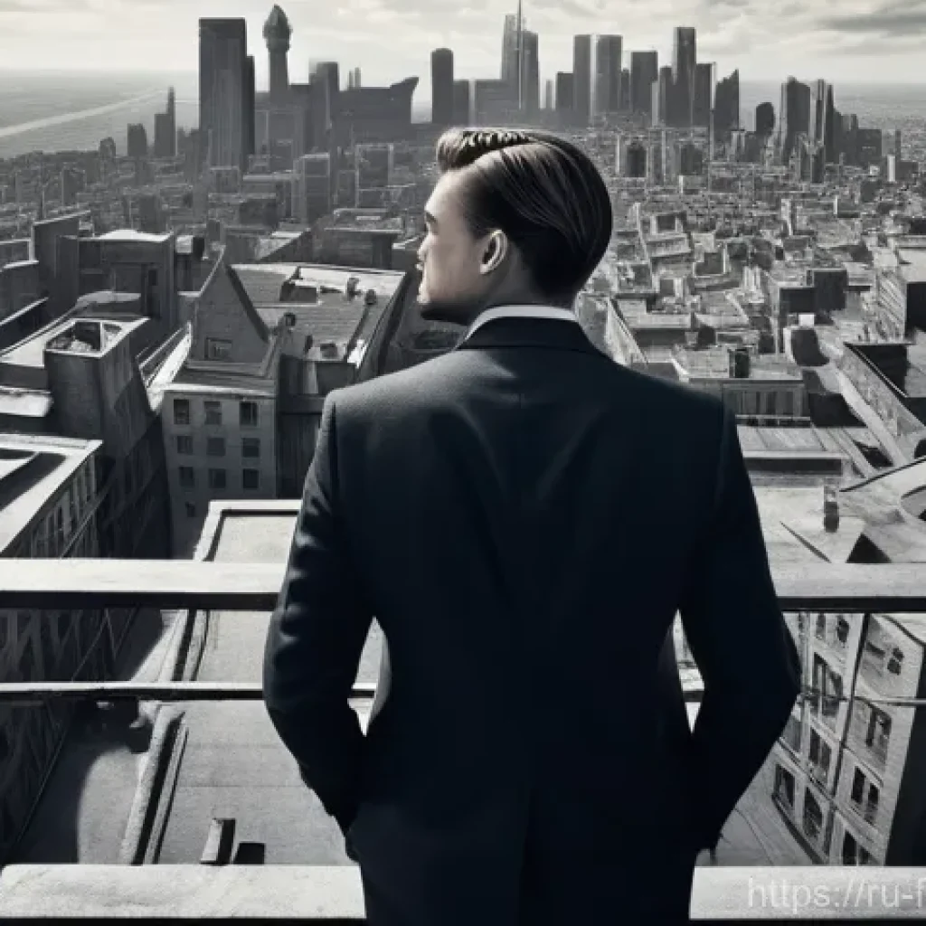 인셉션 캐스팅 비하인드 - A man with the intense gaze and slightly tormented expression of Dom Cobb (resembling Leonardo DiCap...