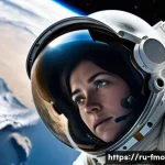 그래비티 영화 평점 - The Isolated Survivor's Gaze**
"A lone female astronaut, fully encased in a functional and slightly ...